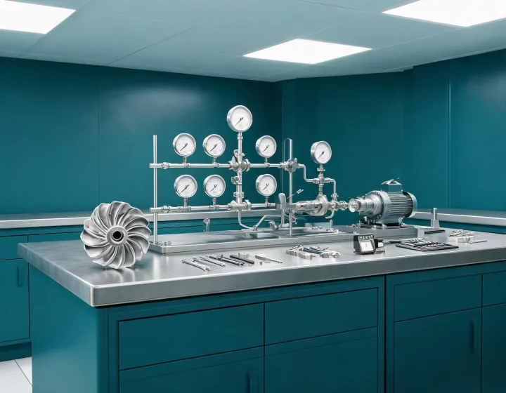 Pump testing and quality control bench