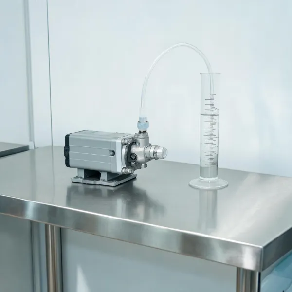 Chemical dosing pump bench