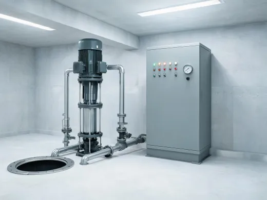 Municipal water well pump system