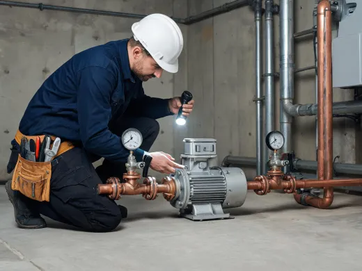 Plumbing and HVAC pump installation