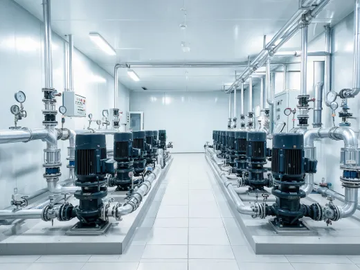 Commercial building pump room